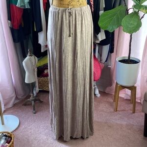 POL Tan Boho Cottagecore Maxi Skirt Sz Small